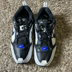 Nike Monarch Men’s Black White Blue Low-Top Sneakers Size 14